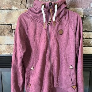 Naketano cowl neck zip up hoodie